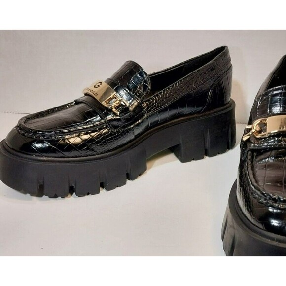 GBG Los Angeles Collie Women's Size 8M Chunky Lug Sole Croc Look Loafer - Picture 4 of 15